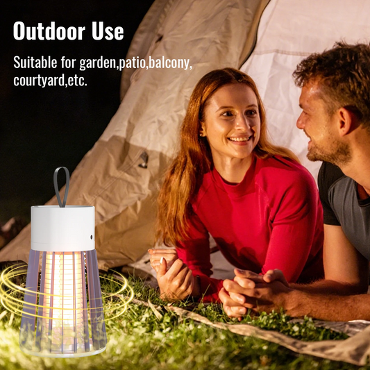 Couple sitting outdoors with a lantern, suitable for garden, patio, balcony, and courtyard use.