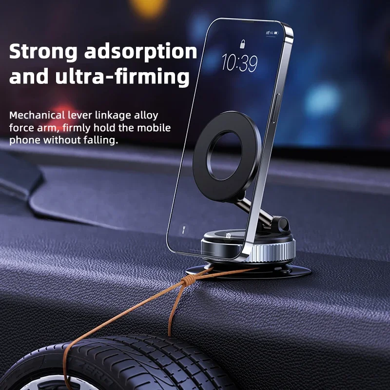 Vacuum absorption phone holder on car dashboard for navigation