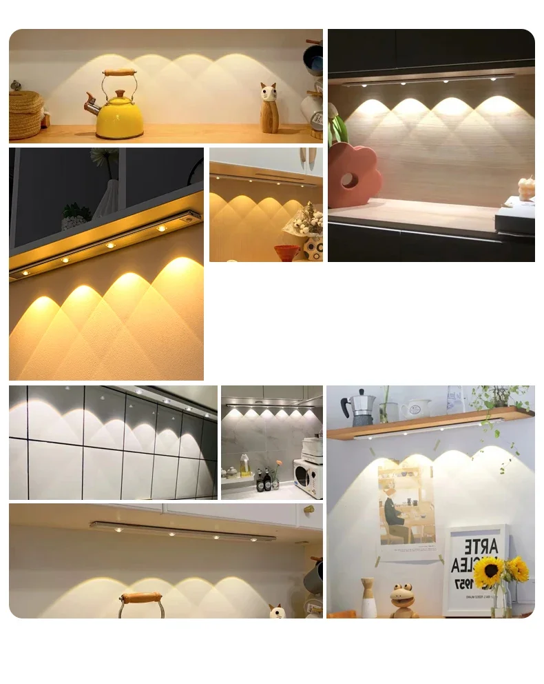Collage of various indoor lighting fixtures in different settings