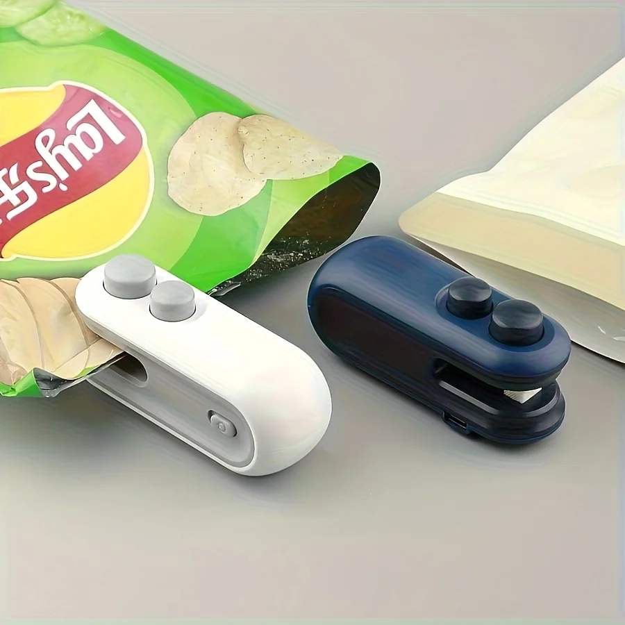 Two packaging seals on a surface with a Lays potato chip bag in the background.